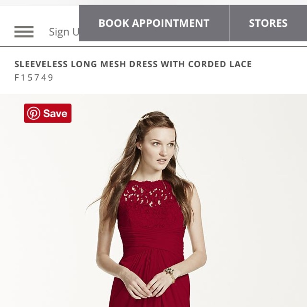 David’s bridal bridesmaid dress